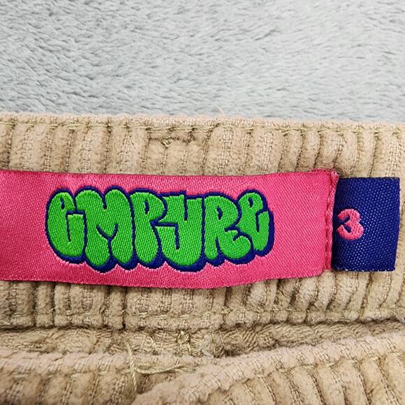 Empyre Pants Womens 3 Juniors Tan Tori Corduroy Skater Relaxed Loose Tapered - Picture 6 of 11